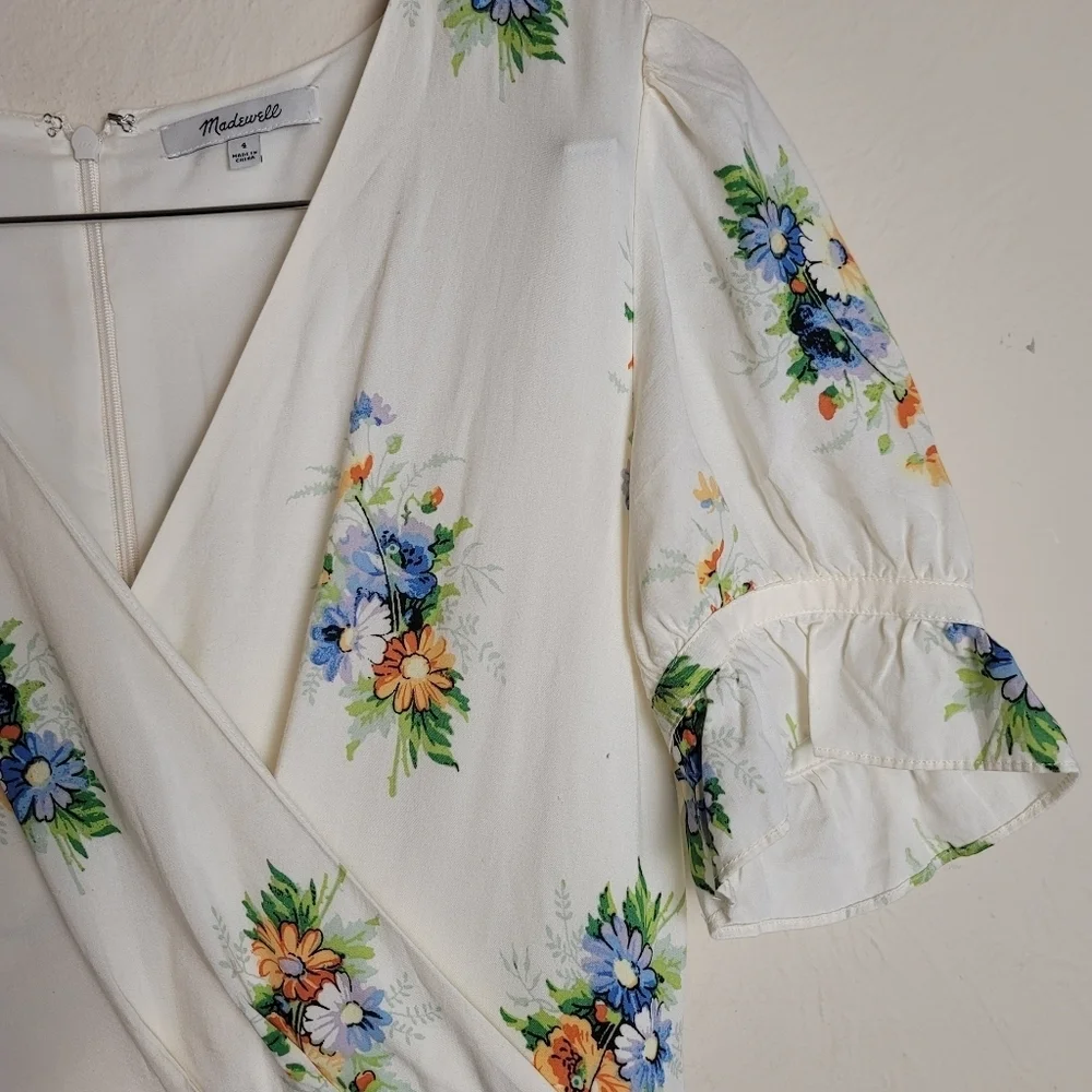 Madewell,  Ruffle-Sleeve Maxi Dress,Classic Corsage, Size 4‎